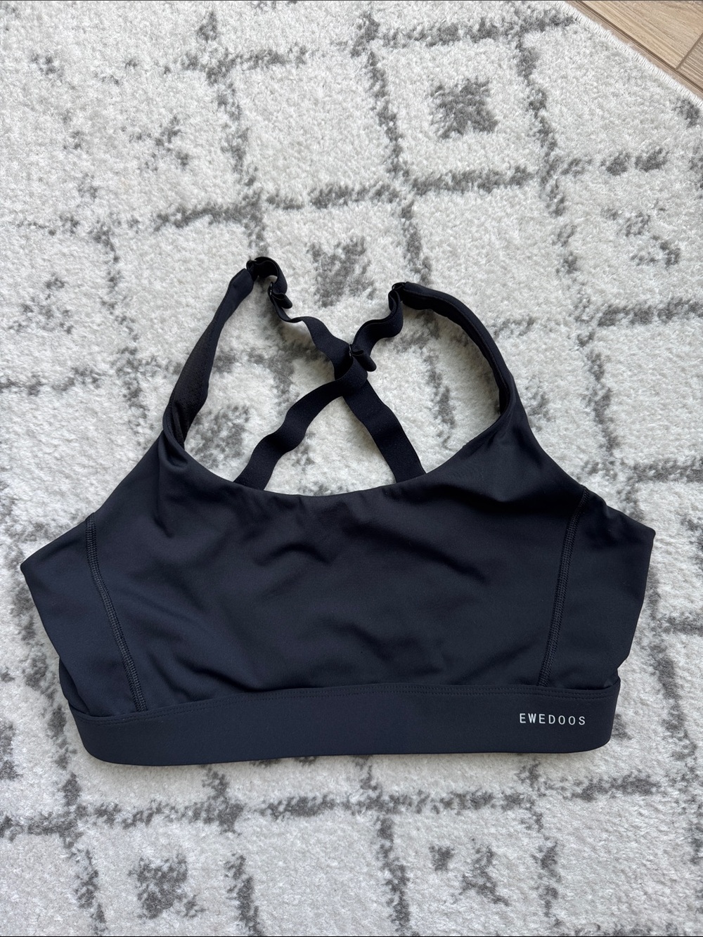 EWEDOOS BLACK SPORTS BRA
